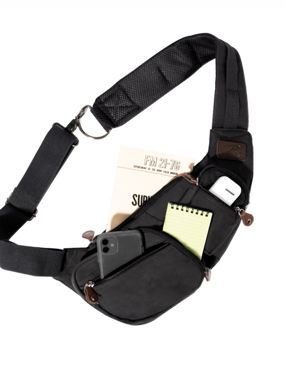 ROTHCO Urban Outfitters Men's Black Crossbody Sling Bag - Compact Everyday Carry